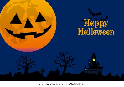 Illustration for Halloween, illustration of pumpkin, vector data