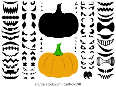 Illustration of Halloween pumpkins