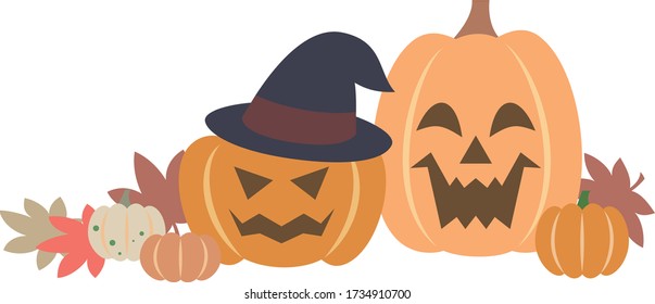 Ilustración de calabazas de Halloween.