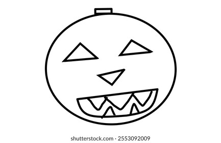 Ilustración de calabazas de halloween con ojos aterradores 