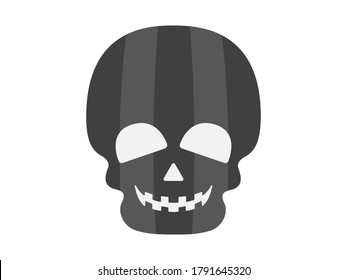 Illustration of Halloween skull character.