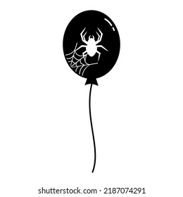 Illustration of Halloween Spider Balloon Cartoon Character