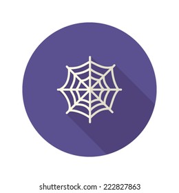 Illustration of Halloween Spiderweb Flat Icon