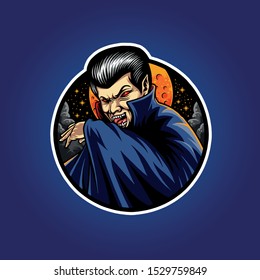 illustration of halloween vampire vector
