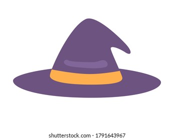 Illustration of Halloween witch hat.