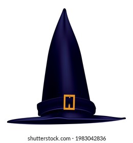 
Illustration of a Halloween witch hat. magician hat, cone shaped 3d hat
