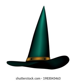 
Illustration of a Halloween witch hat. magician hat, cone shaped 3d hat