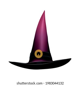 
Illustration of a Halloween witch hat. magician hat, cone shaped 3d hat