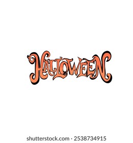 illustration of halloween writing icon with no background