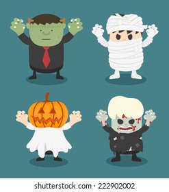 illustration of Halloween,front set 2