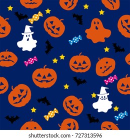 Illustration for Halloween,Seamless Halloween pattern