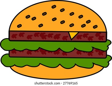 An illustration of a hamburger.