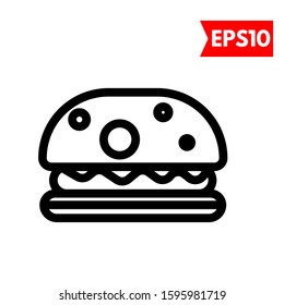 illustration of hamburger flat icon