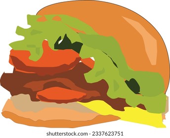 ilustración de una hamburguesa que ha sido retirada