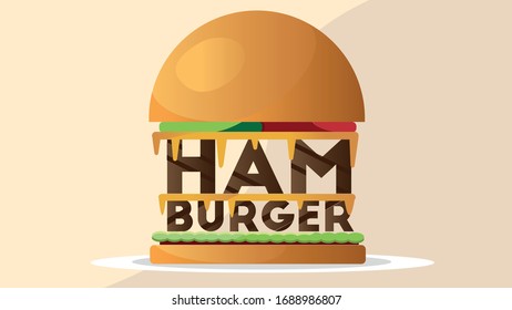 Illustration for Hamburger

You can use it for illustration for hamburger when you are presenting
You can use it for "Hamburger" logo too
Also, logo for your hamburger food stand