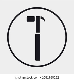 Illustration of hammer icon 
