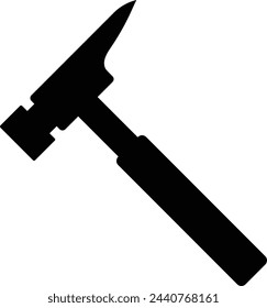 Illustration of hammer icon on white background