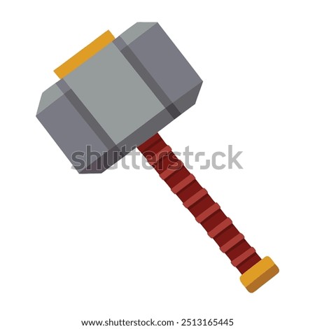 Illustration of Hammer of Thor Isolated on white