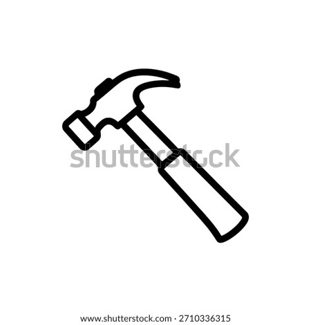 Illustration of a Hammer, a Tool for Driving Nails into Wood and Other Materials