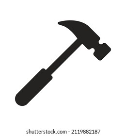 Illustration Hammer or hammer is a tool used to give impact to objects. solid icon glyph
