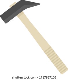 Illustration of a hammer used by a carpenter.