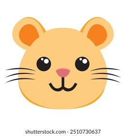 
ilustração de cabeça de hamster, vetor e arte digital.