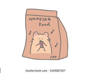 Illustration of hamster supplies. Indispensable for caring for hamsters.