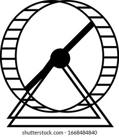 Illustration of a hamster wheel 