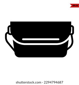 illustration of hand bag glyph icon 