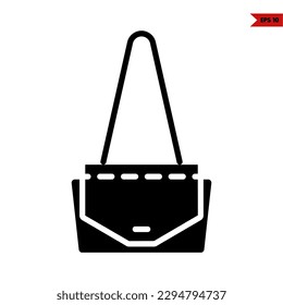 illustration of hand bag glyph icon 