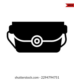 illustration of hand bag glyph icon 