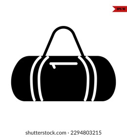 illustration of hand bag glyph icon 
