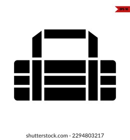 illustration of hand bag glyph icon 