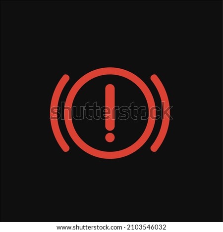 illustration of hand brake, brake symbol, vector art.