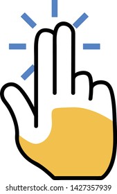 illustration of hand click flat design