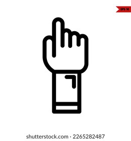 illustration of hand click line icon 