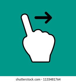 Illustration of hand, cursor, Cartoon Hand Cursor, Icon