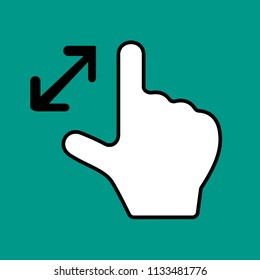 Illustration of hand, cursor, Cartoon Hand Cursor, Icon