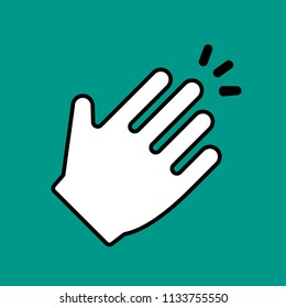 Illustration of hand, cursor, Cartoon Hand Cursor, Icon
