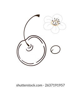 Illustration in hand draw style. Icon, sign, sticker, pin, logo