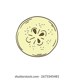 Ilustración en estilo de dibujo a mano. Icono, signo, etiqueta engomada, pin, logotipo