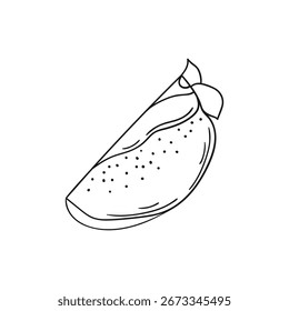Ilustración en estilo de dibujo a mano. Icono, signo, etiqueta engomada, pin, logotipo