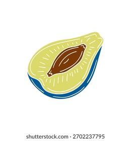 Ilustración en estilo de dibujo a mano. Icono, signo, etiqueta engomada, pin, logotipo