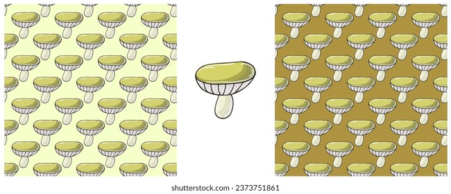 Illustration in hand draw style. Set Seamless pattern and print. Can be used for fabric, packaging, wrapping paper and etc