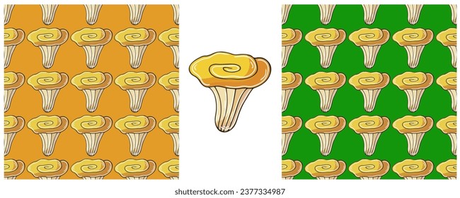 Illustration in hand draw style. Set Seamless pattern and print. Can be used for fabric, packaging, wrapping paper and etc