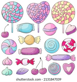 Illustration in hand draw style. Sweet dessert, graphic element for design