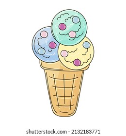 Illustration in hand draw style. Sweet dessert, graphic element for design