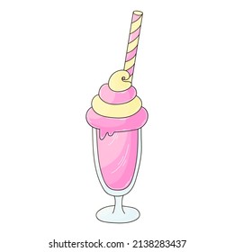 Illustration in hand draw style. Sweet dessert, graphic element for design