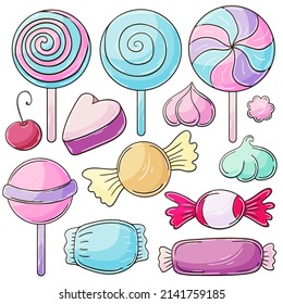 Illustration in hand draw style. Sweet dessert, graphic element for design
