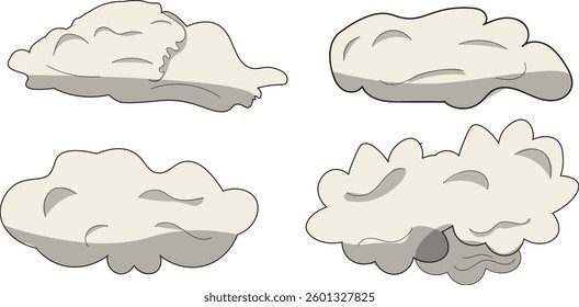 The Illustration of hand drawing of Cloud.